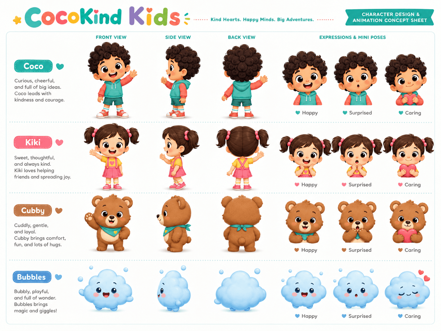 Coco Kind Kids characters in a parent-trusted world